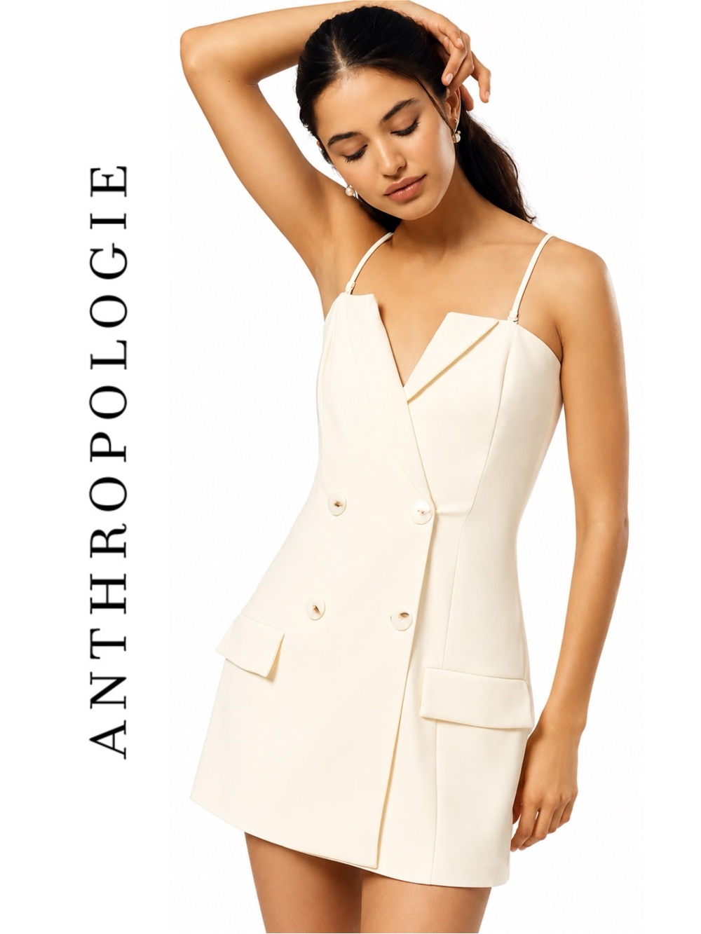 Anthropologie Curaae by Elliatt Winter Sleeveless Blazer Mini Dress